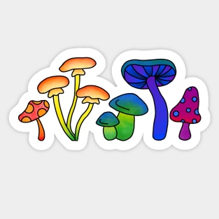 Pride flag mushrooms Sticker